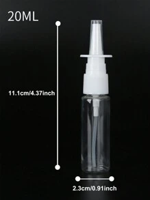 10ml/20ml/30ml Empty Plastic Nasal Spray Bottle Refillable Pump Sprayer For Saline Cleansing Applications 10ml/20ml/30ml - Travel Accessories