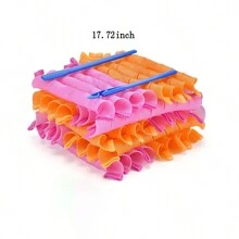 21pcs Spiral Curling Iron Hair Salon Professional Tools No Hot Curling Iron No Hot Curling Iron No Hot Curling Tools Elastic Hair Rope High-End Knotted Elastic Hair Accessories High Ponytail Hair Band Ladies Elastic B And High Elasticity Suitable For Daily Wear Casual,Pink Accessories ,Hair Styling Tools