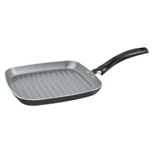 Bistequeira Turim em Alumínio com Revestimento Interno Antiaderente Starflon Max e Cabo Baquelite 24 cm 1 L Grafite - Preto - Visão 1