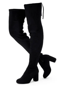 Botas de moda de mujer Cremallera lateral - Negro - Ver 5