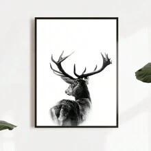 HALFLEMART 1 Miếng In hươu Rừng Thú vật tranh sơn dầu Treo tranh Trang trí In Phòng Phòng ngủ Giáng sinh Năm mới Qủa tặng Khung trang trí - Nhiều màu - Xem 1