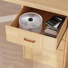 1pc Desktop Foldable Fan Mini Portable Household Table Retractable Mute Fan Electric Adjustable LowNoise Long Standby Fan - White[2000CFM] - View 9