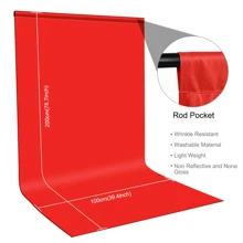 Green Screen Thickness Cloth Backdrop For Photography, Create Professional Quality Photos Sheet Virtual Green Screen Background Sheet For Zoom Meeting, Backdrop For Photo Studio Background Photography Green Blue Red - Red - View 2