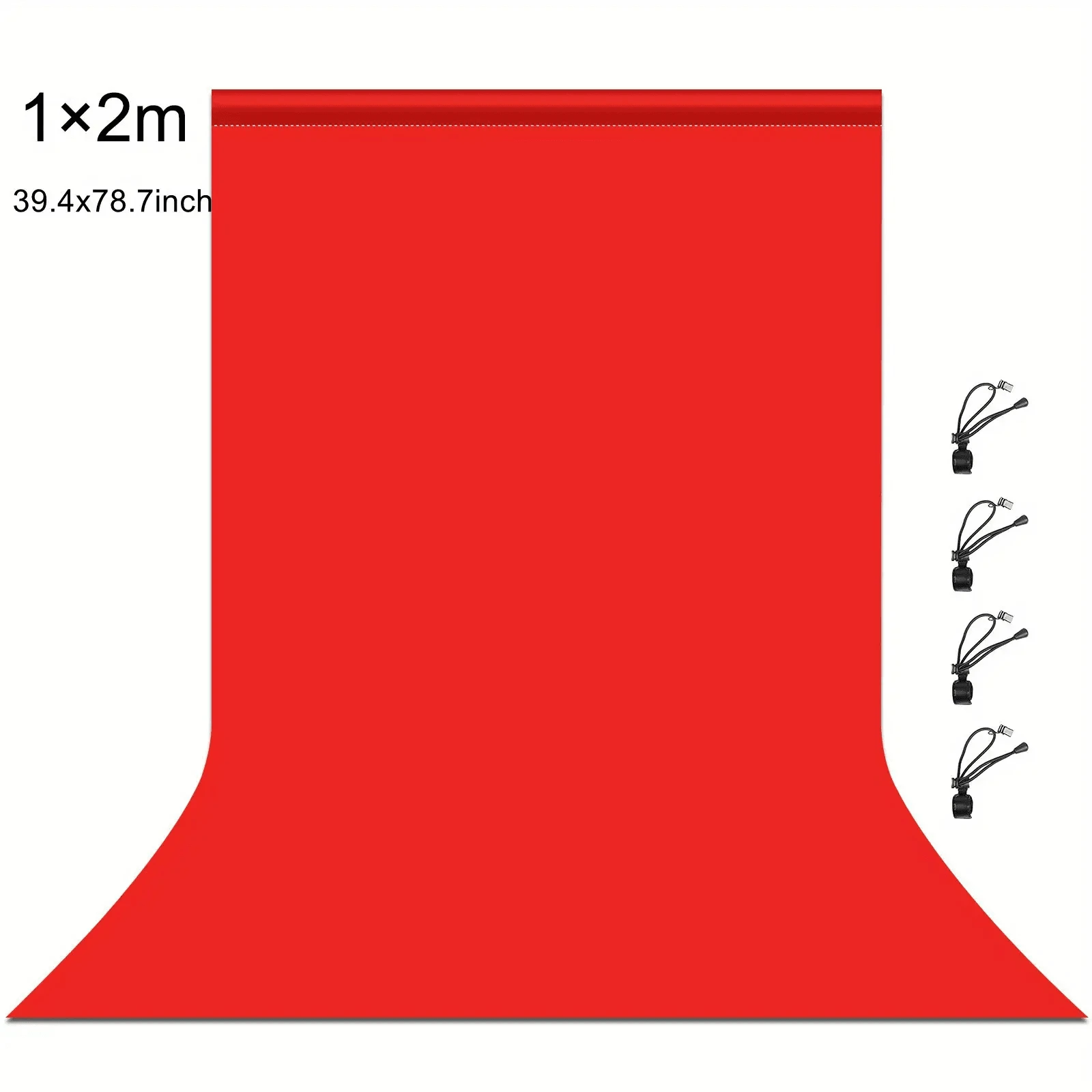 Green Screen Thickness Cloth Backdrop For Photography, Create Professional Quality Photos Sheet Virtual Green Screen Background Sheet For Zoom Meeting, Backdrop For Photo Studio Background Photography Green Blue Red - Red - View 1