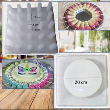 Set de 1 Molde para gelatina en forma de gelapaletas + 1 circulo de 20 cm - Blanco - Ver 2