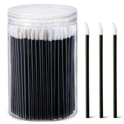 100pcs Disposable Lip Gloss Applicators With 1 Replacement Container, Black Lip Brush For Lipstick And Lip Gloss, One-Time Makeup Applicator, Makeup Beauty Tool Kit,Giveaways