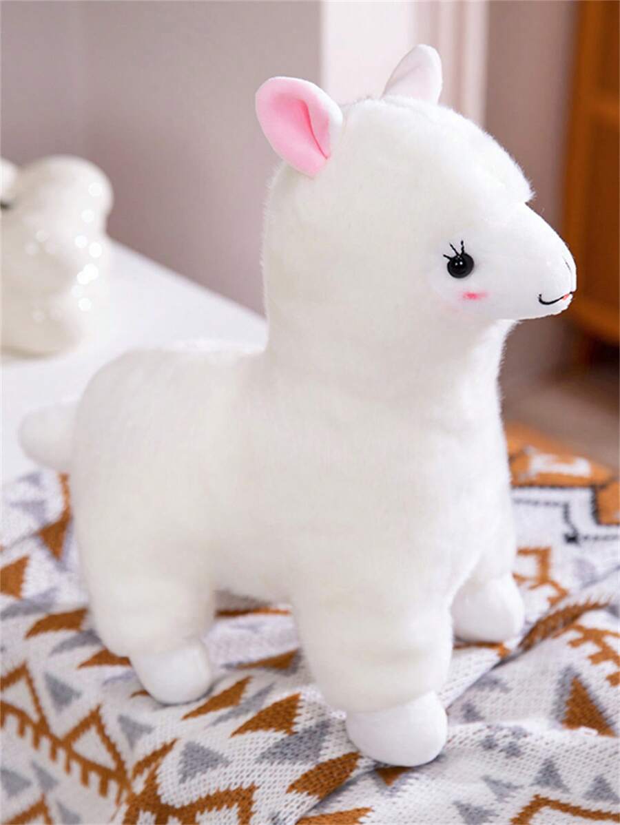 Juguete de peluche de Alpaca, Cojín reconfortante para dormir, muñeco para montar. Regalo del día de la madre, sorpresa, pequeño presente para regalo de cumpleaños de amigos - Blanco - Ver 1