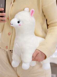 Juguete de peluche de Alpaca, Cojín reconfortante para dormir, muñeco para montar. Regalo del día de la madre, sorpresa, pequeño presente para regalo de cumpleaños de amigos - Blanco - Ver 7