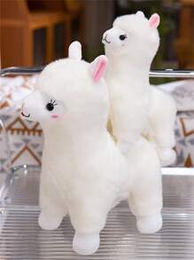 Juguete de peluche de Alpaca, Cojín reconfortante para dormir, muñeco para montar. Regalo del día de la madre, sorpresa, pequeño presente para regalo de cumpleaños de amigos - Blanco - Ver 6