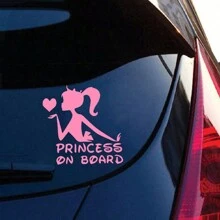 1 Miếng Cô gái Đang bay Hình dán , Nội thất ô tô Kiếng chiếu hậu Hình dán , Công chúa Con thuyền Hình dán - Hồng - Xem 4