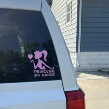 1 Miếng Cô gái Đang bay Hình dán , Nội thất ô tô Kiếng chiếu hậu Hình dán , Công chúa Con thuyền Hình dán - Hồng - Xem 2