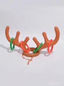 Pvc Inflatable Reindeer Antler Ring Toss Game Toy Set With 4 Rings For Christmas And Other Parties - Brown - View 7