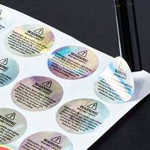 100pcs Holographic Candle Warning Labels For Jar, Container, Wax Melting Safety Stickers For Tins, Candle Making Supplies