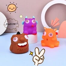 2pcs Randomly Selected Stress Relief Fidget Toys, Including Eye-Popping Monster And Squishy Stress Ball - Multiple Styles - View 5