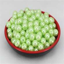 1 món 8mm 50 chiếc Thủy tinh giả ngọc trai nhiều màu Kiểu hạt rời có lỗ thẳng để làm đồ trang sức Vòng tay tự làm, vòng cổ, mũ nón, vòng hoa, và nghệ thuật & thủ công - 8mm - Xem 17