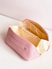 Portable Pillow-Integrated Bag Foldable Travel Bag For Storing Baby Drool Towels, Clothes, Jewelry, And Other Items, Ideal For Moms On The Go - Pink - View 9