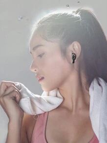 Great Wall Tws S25 Wireless Earphones, True Wireless Earbuds, Hi-Fi Stereo, Waterproof, In-Ear With Built-In Microphone For Sports - Black - View 3