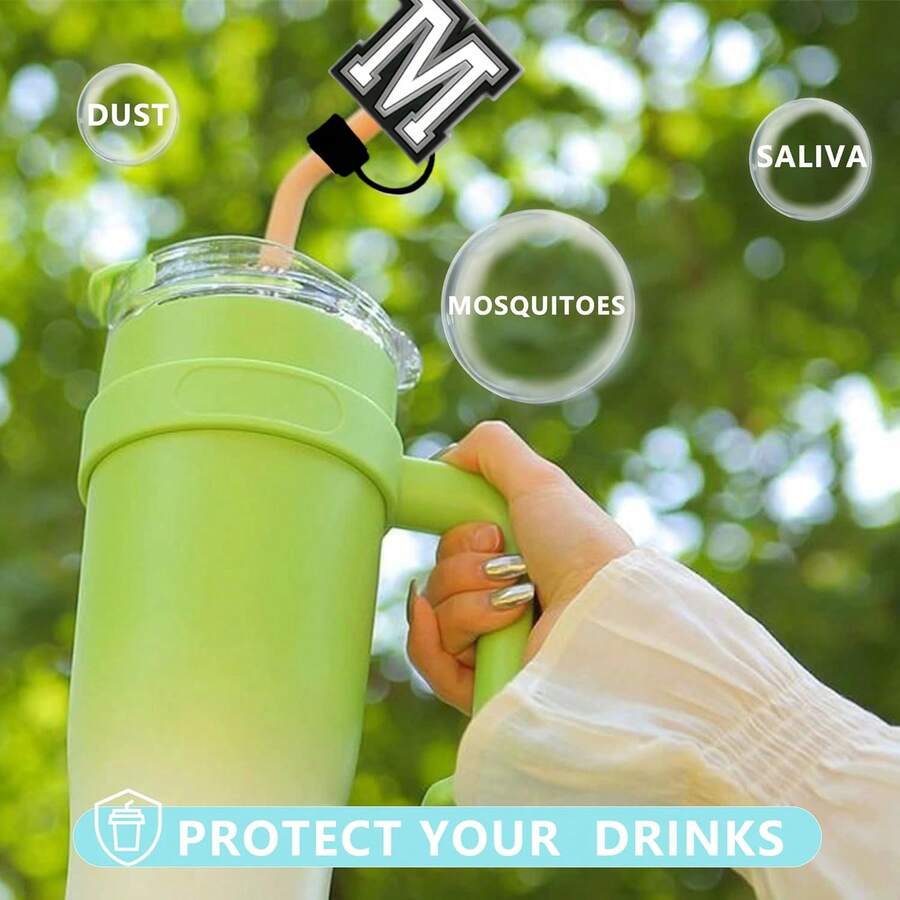 Straw Cover For Cup 30&40 Oz 10mm Straw Topper, Cup Accessories Letter