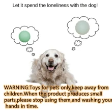 Dog Chew Toy Pet Night Glowing Ball Puppy Molar Interactive Rubber Luminous Balls - White - View 6