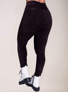 Women Sports Leggings - 鏽棕色 - 查看 2