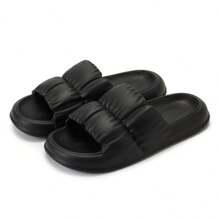 Comfort Slides Sandals Ultra-Soft Slippers Extra Soft Cloud Shoes Anti-Slip Cool - Black - View 1