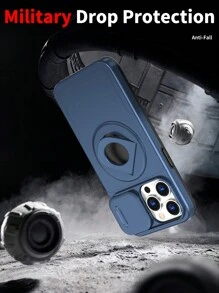 Armor-x防震手機殼,配備360度旋轉支架和內置磁力吸附功能,適用於蘋果iphone 11/12/13/14/15 Pro Max,三星a24 S21/s22/s23/s24/us20fe,工藝系列套裝 - 藍色 - 查看 3