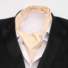 Bufanda larga reversible retro para hombre, bufanda casuales de caballero, bufanda formal de negocios para primavera, otoño e invierno, accesorios de camisa de traje de fiesta casual estilo ascot, excelente regalo boho