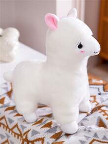 Juguete de peluche de Alpaca, Cojín reconfortante para dormir, muñeco para montar. Regalo del día de la madre, sorpresa, pequeño presente para regalo de cumpleaños de amigos - Blanco - Ver 11