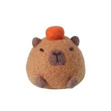 DIY Wool Felt Material Pack Animal Series (Notice: Not Final Product, Need You To DIY!!!). Material Pack Includes: Wool, Felt Operating Foam (Felt Needles Insert In The Foam), Key String And Pin Needle.