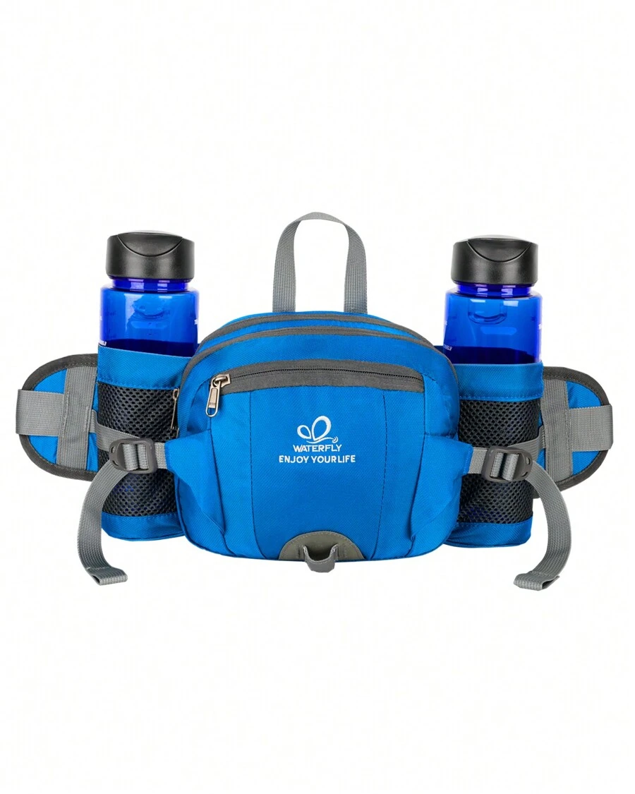 Waterfly Marsupio Trekking Impermeabile con Portabottiglia per Escursionismo, Corsa, Campeggio, Arrampicata, Viaggio e Ciclismo per Uomo e Donna - Blu - Visualizzare 1