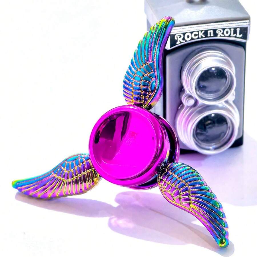 1pc Magical Wing , Fingertip Stress-Reducing Metal Gyroscope, Metal Hand Crank, Finger Toy, Finger Spinner, Perfect Leisure Stress-Reducing Gift