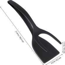 1pc 2-In-1 Handle And Flipping Shovel Pliers Egg Flipping Pliers Pancake Fish French Toast Omelet Making Is Suitable For Home Kitchen Cooking Tools Black - Multicolor - View 10
