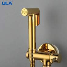 A Set Of G1/2 Gold Bidet Faucet Brass Portable Bidet Sprayer Shower Set Toilet Faucet Single Cold Water Bathroom Shower Head - Gold - View 3