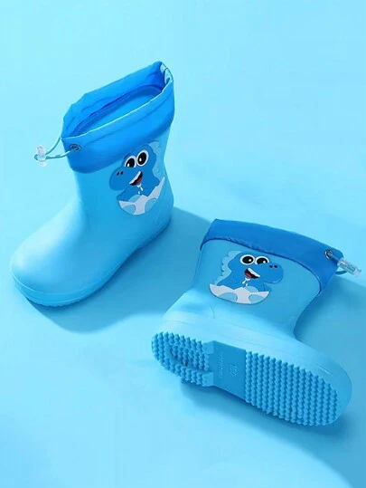 1 Pair Kids Crocodile Cartoon Rain Boots, Girls Skid-Proof Rain Shoes, Boys Sports Water Shoes Suitable For Rainy Days, Outdoors, And School