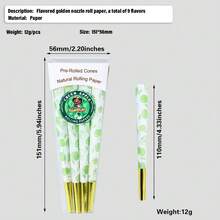 Lauxery 8pcs Mango Flavored Spiral Paper Cone Shape Wraps Cigarette Rolling Papers Smoking Accessories - Mango - View 2