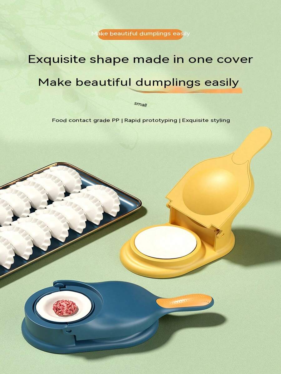 1pc 2-In-1 Dumpling Maker, Dumpling Dough Press And Dumpling Wrapper Cutter Mold - Green - View 1