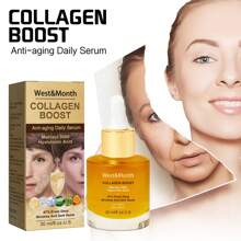 West&month 膠原蛋白抗皺斑精華液30ml 膠原蛋白面部精華液抗皺、美白、保濕、淡化細紋、黑眼圈、抗衰老斑點,韓國面部護理化妝品 - 橘色 - 查看 2