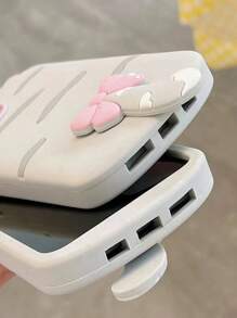 Thiết kế mèo 3d có nơ & đuôi Phim hoạt hình dễ thương Phong cách Hàn Quốc Vỏ bảo vệ toàn diện chống rơi bằng silicon Tương thích với IPhone 11/12/13/14/15 Pro Max - Nhiều màu - Xem 3