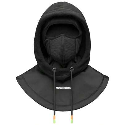  ROCKBROS Men' Winter Mask Thermal Fleece Cycling Balaclava Ski Full Face Mask Hood Sports Neck Warmer Men/Women Bicycle Helmet Hat Bike Cap For Cycling Skiing