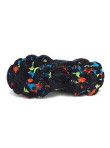 儿童鞋、儿童运动鞋、儿童平底鞋、男童运动鞋、女童运动鞋、中性童靴、童靴、中性童鞋、冬季休闲一脚蹬、针织透气儿童运动鞋、随机迷彩图案平底鞋、舒适防滑跑步鞋 - 黑色 - 查看 9