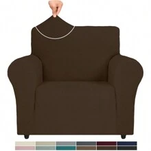 YSTYLE Sofa Cover 1/2/3/4 Seats With Armrests, Stretch Couch Cover, Heavyweight Winter Slipcover, Non-Slip Sofa Cover Washable - Coffee Brown - View 9