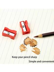 Single-Hole Mini Pencil Sharpener, Portable Hand-Cranked Pencil Cutter. Random Colored - Multicolor - View 2