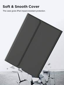 iPad 键盘保护套,兼容 iPad 7/8/9 Gen 10.2 英寸,兼容三星 Galaxy Tab S6 Lite 10.4/华为 MatePad Pro 11 英寸保护套,内置笔架 - 黑色 - 查看 6