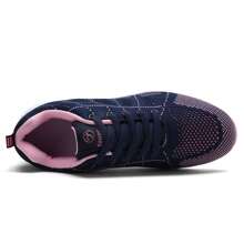 Womens Sneakers Lightweight Ladies Trainers Breathable Woman Running Shoes Daily Walking Outdoor Fitness Athletic Lace Up Flat Fitness Air Sports Shoes - Blue Pink - View 2