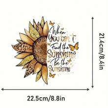 1/2/3pcs Sunflower Butterfly Pastoral Iron On Transfers Patches Heat Transfer Iron Patches Heat Transfer Stickers For DIY Art Craft Clothing Fabric Decor - Multicolor - View 2