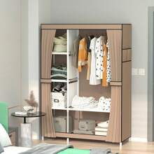 Closet Armable Portátil Tela Ecologica Organizador - Café integral - Ver 2