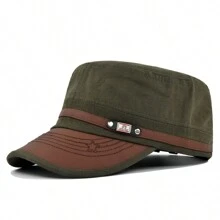 1pc Men's Camouflage Leather Visor Flat Hat With Curved Brim, Suitable For Daily Wear And Outdoor Activities - Multicolor - View 13
