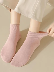24双随机女士简约糖果运动中筒袜，适合返校季、青少年跑步、徒步训练，春、夏、秋、冬三季皆宜，柔软舒适透气，旅行露营袜，节日生日、万圣节、圣诞节礼物 - 彩色 - 查看 10