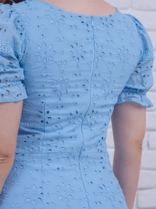 Women Dresses - Baby Blue - View 4