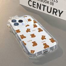 Cute Teddy Bear Series Silicone Phone Case Protective Cover For IPhone15/15Pro/15ProMax/14/13/12/11/XsMAX - Brown Teddy Bear - View 8